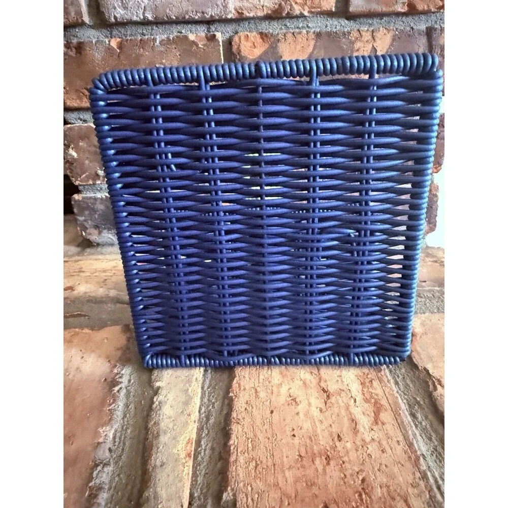 Ciroa Coastal Napkin Holder Resin Wicker Anchor Blue Beach Nautical Beach Decor